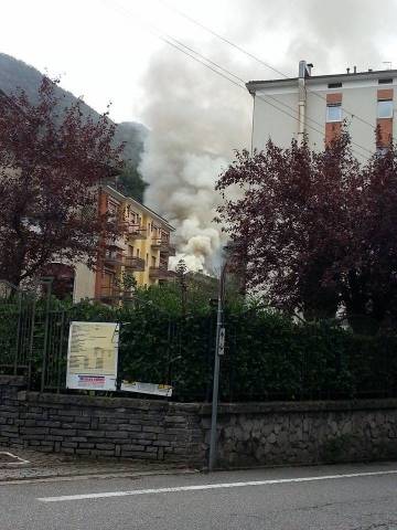 Incendio a Porto Ceresio (inserita in galleria)