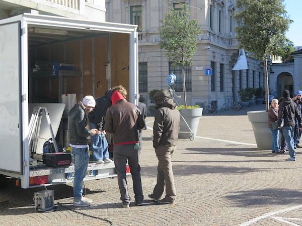 Set pubblicitario a Gallarate (inserita in galleria)