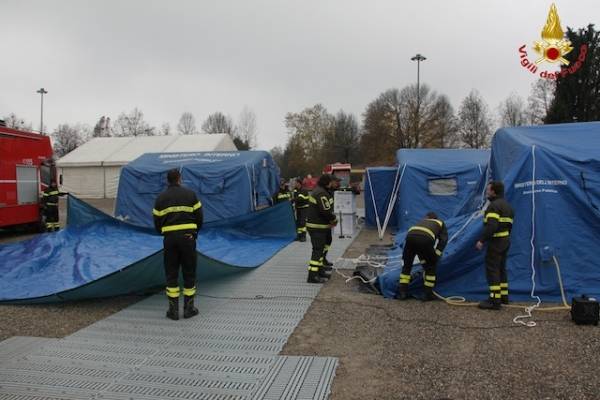 L'esercitazione alla Schiranna (inserita in galleria)