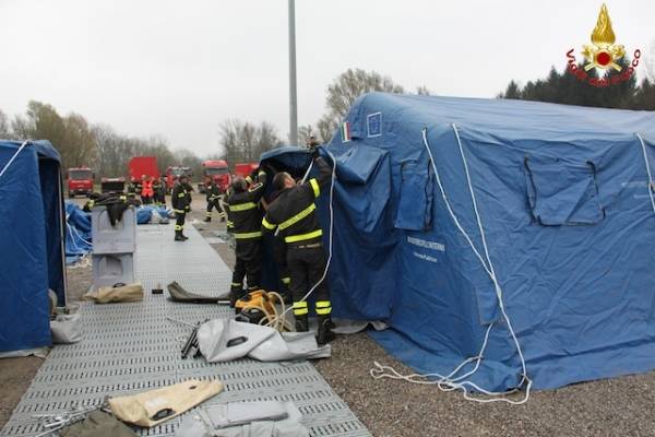 L'esercitazione alla Schiranna (inserita in galleria)