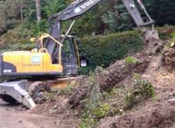 Luvinate, la rimozione della frana (inserita in galleria)