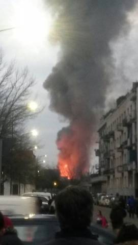 Incendio a Milano Villapizzone (inserita in galleria)