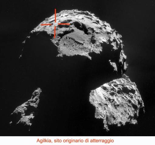 La cometa, fotografata da Rosetta (inserita in galleria)