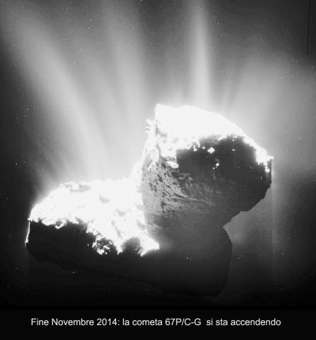 La cometa, fotografata da Rosetta (inserita in galleria)