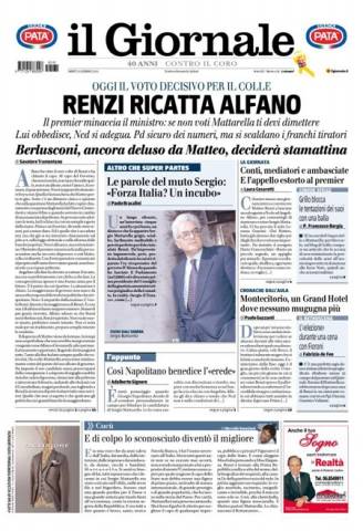 Le prime pagine dei giornali (inserita in galleria)