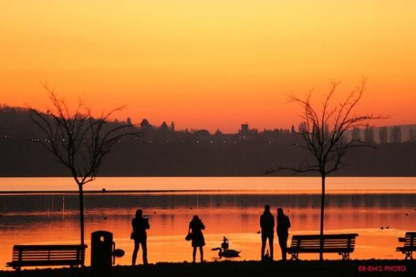 Tramonto alla Schiranna (inserita in galleria)