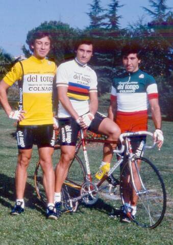 1983   da sx  Alberto  Beppe e Antonio  Tricolore di Ciclocross  Foto Pisoni 