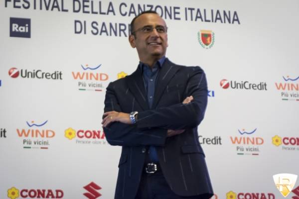 Carlo Conti, il presentatore del Festival di Sanremo  (inserita in galleria)