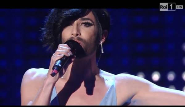 Conchita Wurst a Sanremo (inserita in galleria)