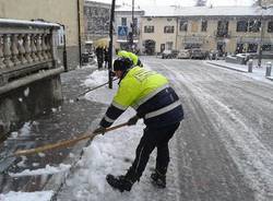 Il lavoro della Protezione civile a Gorla Maggiore (inserita in galleria)