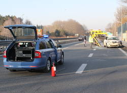 Incidente in A8 all'uscita di Gazzada (inserita in galleria)