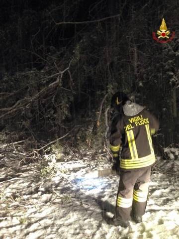 Vigili del Fuoco nella tormenta di neve (inserita in galleria)