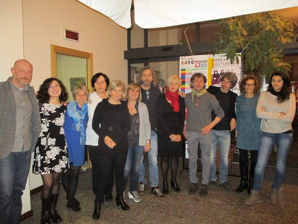 Andrea Vitali e Sulutumana in biblioteca Frera 