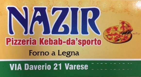 biglietto da visita, kebab, pizzeria
