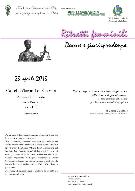 Ritratti Femminili - Donne e Giurisprudenza