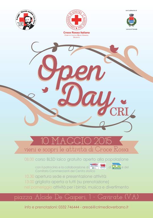 OPEN DAY CROCE ROSSA CL MEDIOVERBANO