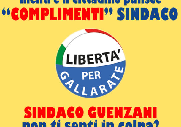 Il volantino di Libertà per Gallarate