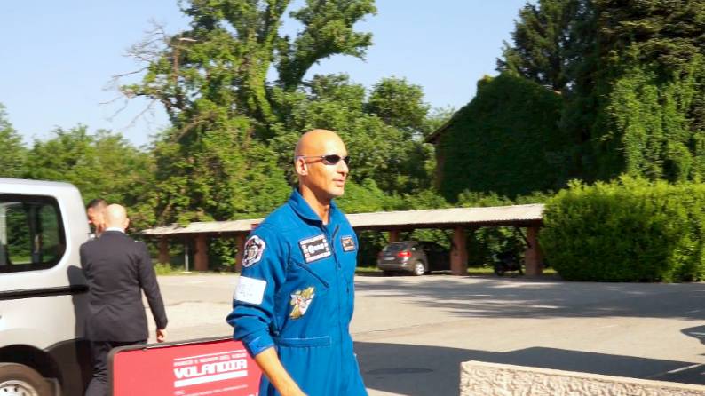 L'astronauta Luca Parmitano a Volandia