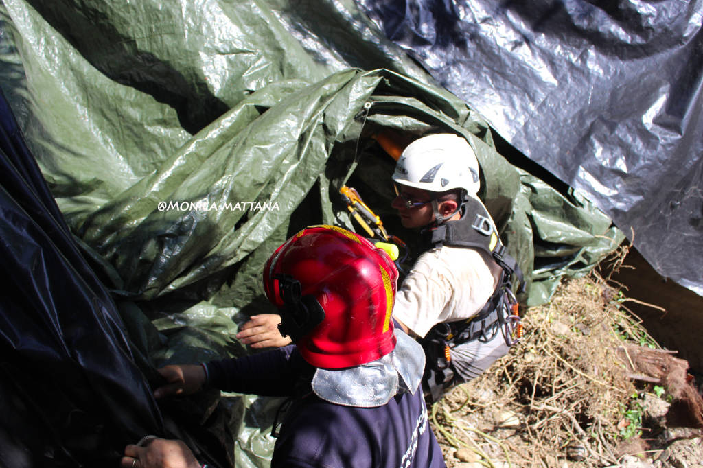 Laveno, protezione civile al lavoro in vista di nuove pioggie