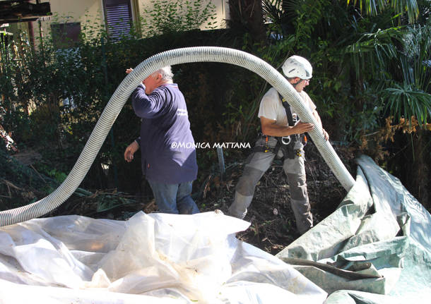 Laveno Mombello, protezione civile al lavoro