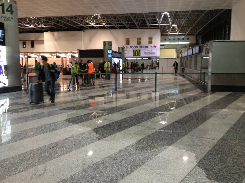 Malpensa allagamento per nubifragio 15 maggio