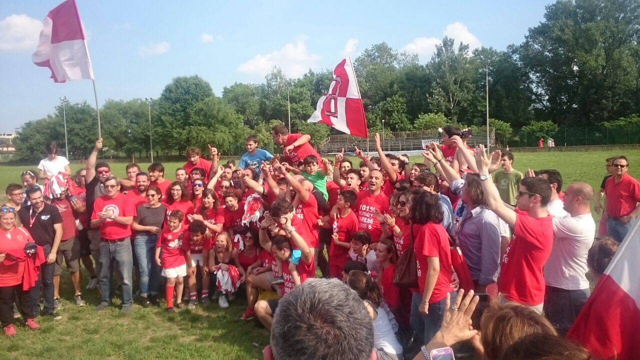 Rugby Varese, festa promozione in serie B