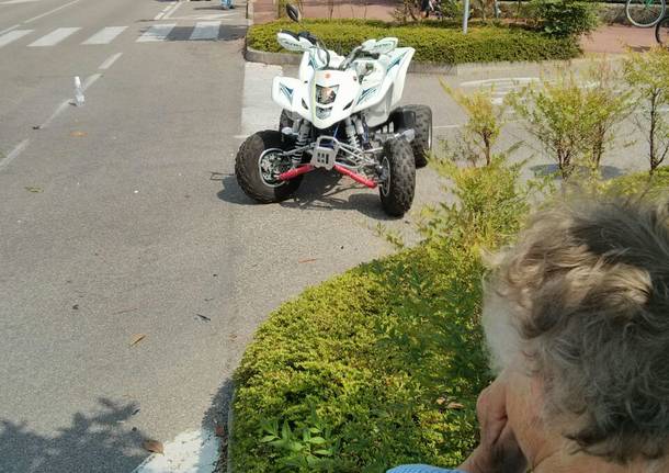 Incidente tra un quad e un’auto