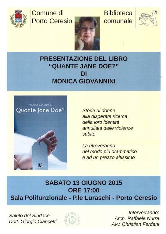 Presentazione del libro \"Quante Jane Doe?\" di Monica Giovannini