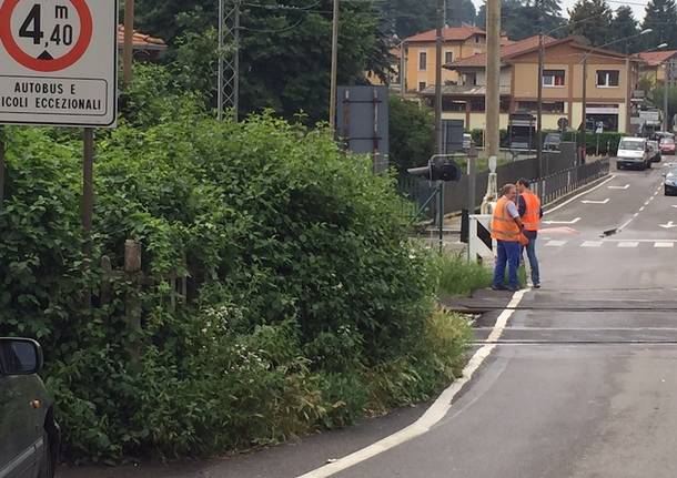 gazzada schianno, passaggio a livello