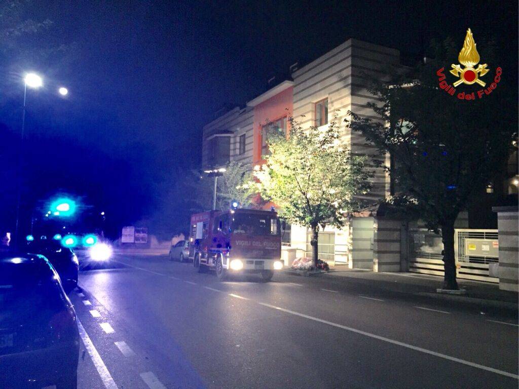 Incendio Gallarate via 25 aprile