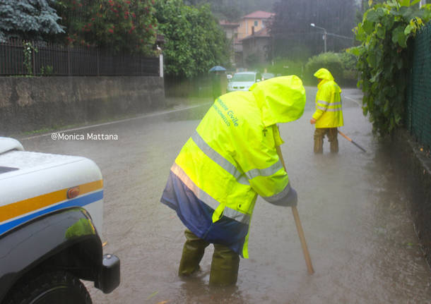 Le foto degli interventi della Protezione Civile a Leveno Mombello