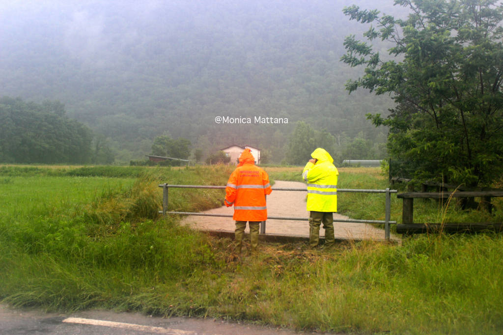 Le foto degli interventi della Protezione Civile a Leveno Mombello