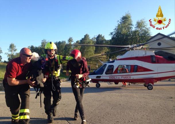 Salvati dai vigili del fuoco