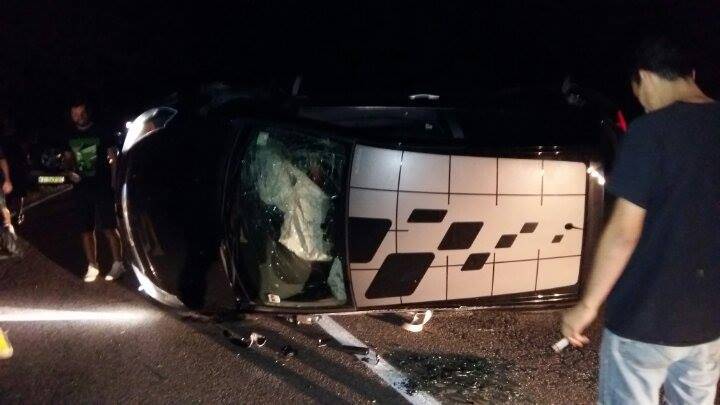 Auto ribaltata ad Albizzate