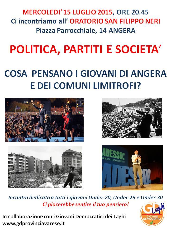 POLITICA, PARTITI E SOCIETA’: COSA NE PENSANO I GIOVANI DI ANGERA E DEI COMUNI LIMITROFI?