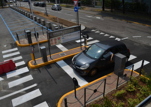 Il parcheggio dell'ospedale di Busto