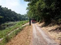 incendio lonate pozzolo sterpaglie