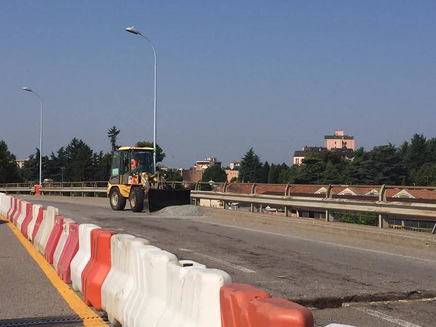 Lavori sul ponte della Mornera