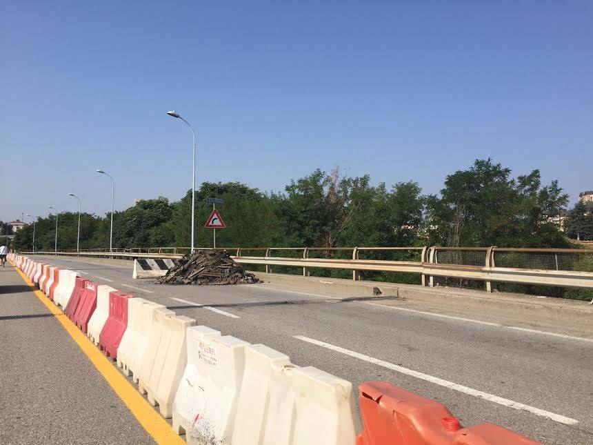 Lavori sul ponte della Mornera