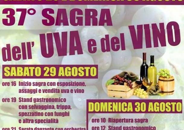 locandina sagra dell'uva e del vino cuveglio