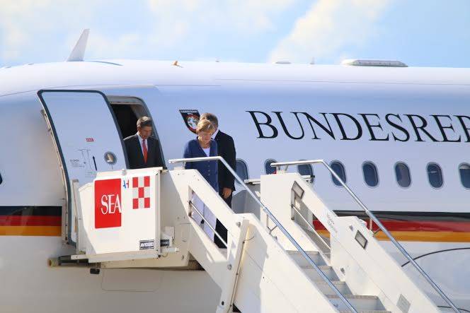 Merkel arrivo a Malpensa