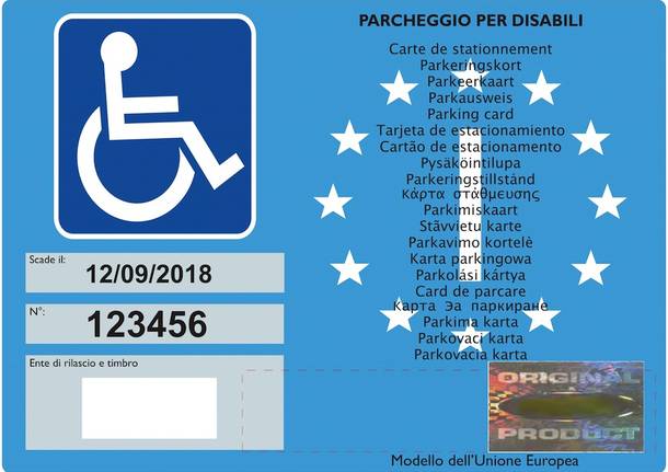 permesso pass disabili invalidi cude europeo