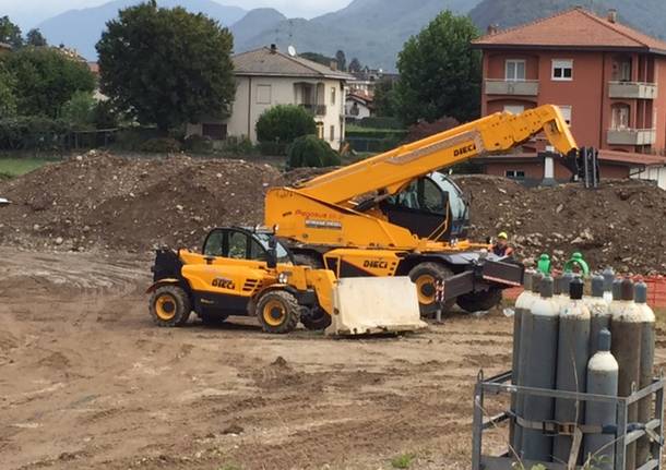 Arcisate Stabio cantiere via Pascoli Induno Olona 15 settembre 2015