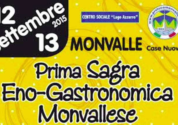 Sagra enogastronomica a Monvalle