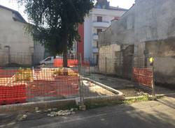 Cantiere della piazza di Cedrate