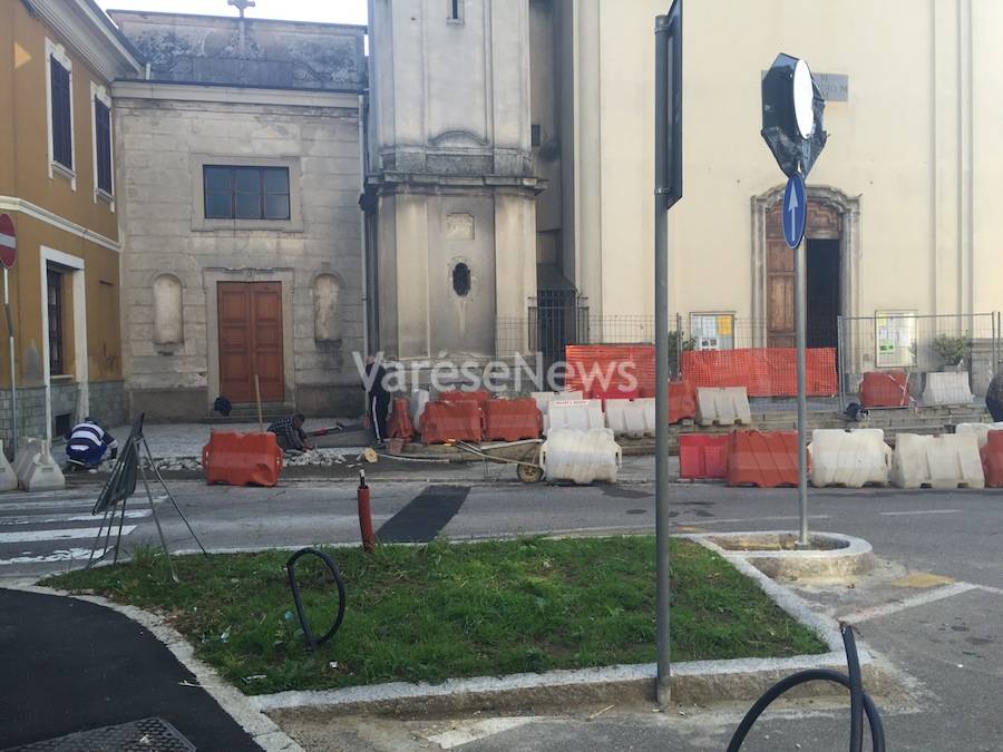 Cantiere della piazza di Cedrate