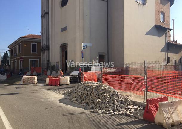 Cantiere della piazza di Cedrate