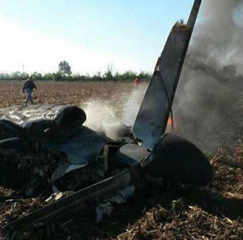 Convertiplano cade nel Vercellese, due morti