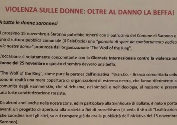 Donne contro evento neofascista