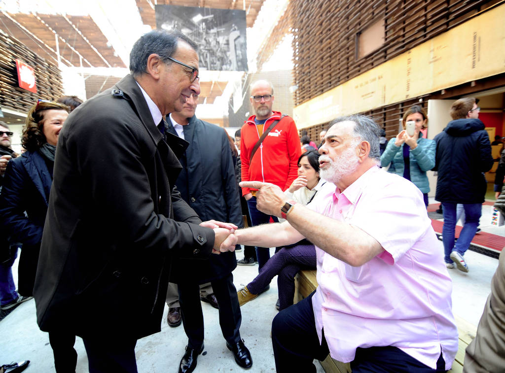 Francis Ford Coppola e Franco Battiato in visita a Expo 